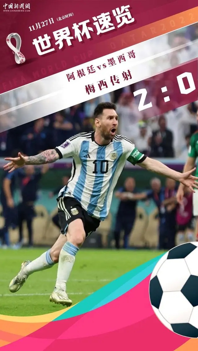不愧是你！梅西传射阿根廷2比0墨西哥 战胜波兰即可锁定出线名额