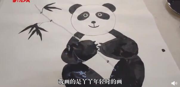 女子用价值20万金刀画熊猫丫丫 你觉得这幅熊猫刀画画得怎么样？