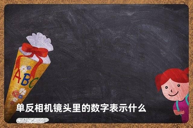 单反相机镜头里的数字表示什么