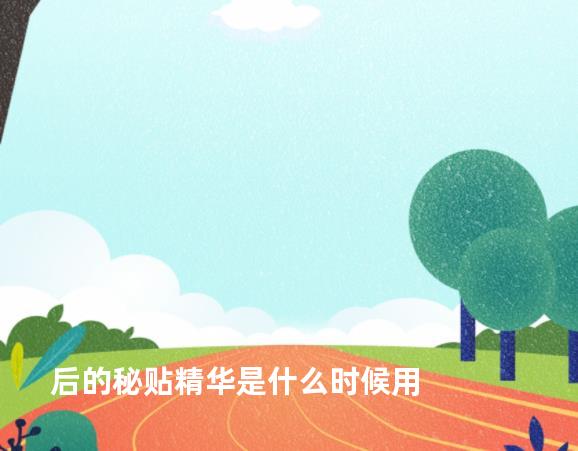 后的秘贴精华是什么时候用