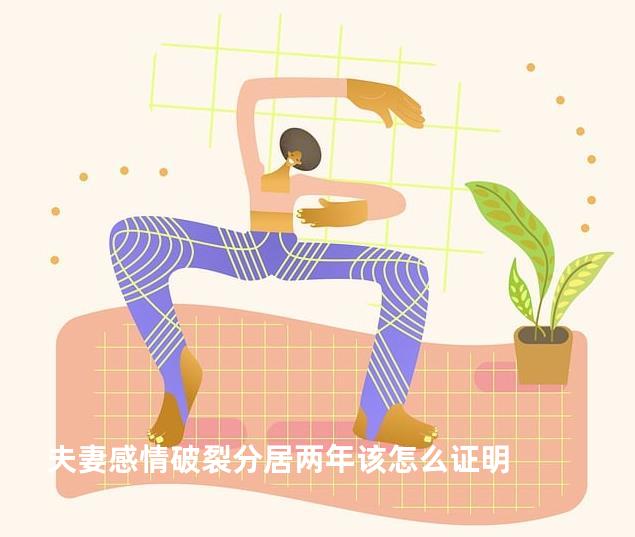 夫妻感情破裂分居两年该怎么证明