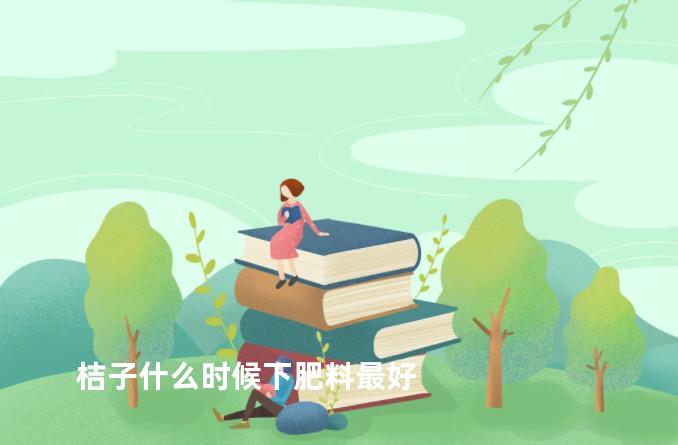 桔子什么时候下肥料最好