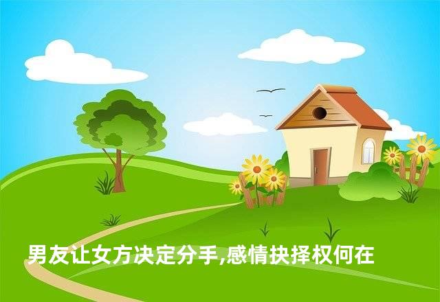 男友让女方决定分手,感情抉择权何在