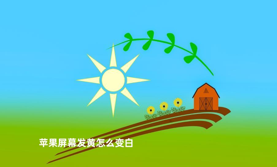 苹果屏幕发黄怎么变白