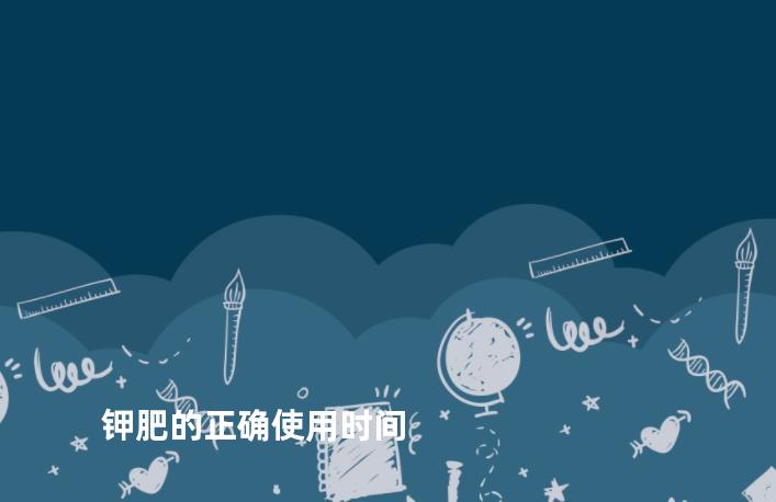 钾肥的正确使用时间